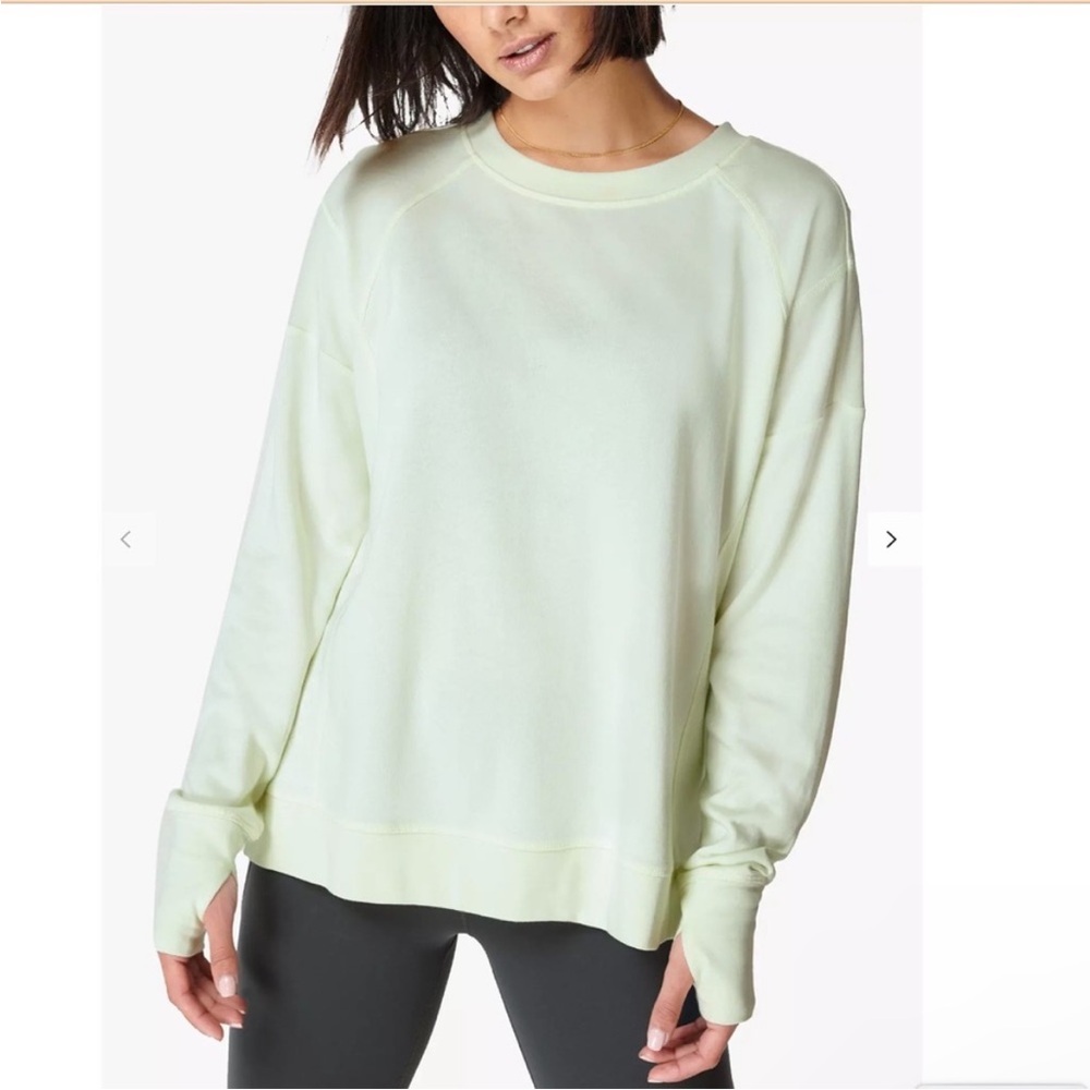 SWEATY BETTY After Class Sweatshirt in Glacier Green Size Small